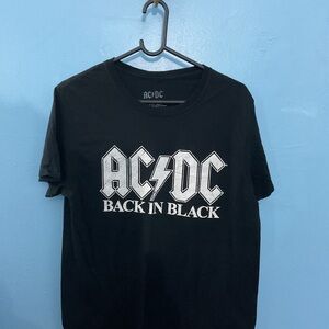 AC/DC Black and White Logo Tee